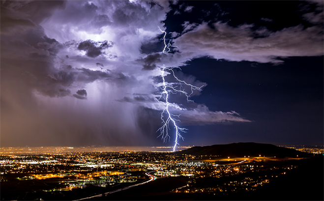 Lightning Strike Causes Six-Alarm Fire